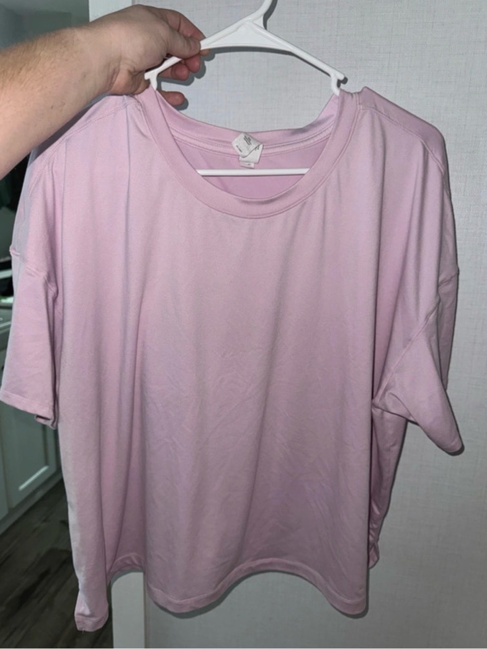 Yogalicious Relaxed Crewneck Tee - Light Pink